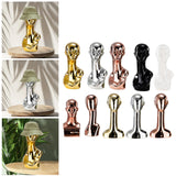 Maxbell Mannequin Head Wig Stand Ornament Hat Display Stand for Styling Jewelry Home Gold