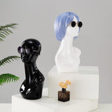 Maxbell Mannequin Head Wig Stand Ornament Hat Display Stand for Styling Jewelry Home Gold