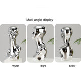 Maxbell Mannequin Head Wig Stand Ornament Hat Display Stand for Styling Jewelry Home Gold