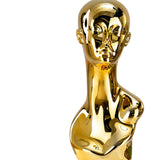 Maxbell Mannequin Head Wig Stand Ornament Hat Display Stand for Styling Jewelry Home Gold