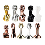 Maxbell Mannequin Head Wig Stand Ornament Hat Display Stand for Styling Jewelry Home Gold