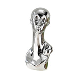 Maxbell Mannequin Head Wig Stand Ornament Hat Display Stand for Styling Jewelry Home Silver