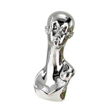 Maxbell Mannequin Head Wig Stand Ornament Hat Display Stand for Styling Jewelry Home Silver