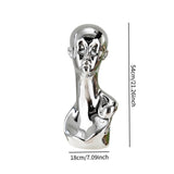Maxbell Mannequin Head Wig Stand Ornament Hat Display Stand for Styling Jewelry Home Silver