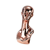 Maxbell Mannequin Head Wig Stand Ornament Hat Display Stand for Styling Jewelry Home Rose Gold