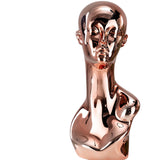 Maxbell Mannequin Head Wig Stand Ornament Hat Display Stand for Styling Jewelry Home Rose Gold