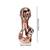 Maxbell Mannequin Head Wig Stand Ornament Hat Display Stand for Styling Jewelry Home Rose Gold