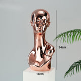 Maxbell Mannequin Head Wig Stand Ornament Hat Display Stand for Styling Jewelry Home Rose Gold