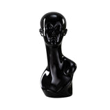 Maxbell Mannequin Head Wig Stand Ornament Hat Display Stand for Styling Jewelry Home Black