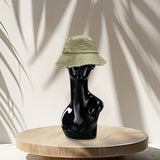 Maxbell Mannequin Head Wig Stand Ornament Hat Display Stand for Styling Jewelry Home Black