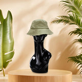 Maxbell Mannequin Head Wig Stand Ornament Hat Display Stand for Styling Jewelry Home Black