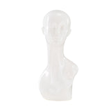 Maxbell Mannequin Head Wig Stand Ornament Hat Display Stand for Styling Jewelry Home White