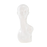 Maxbell Mannequin Head Wig Stand Ornament Hat Display Stand for Styling Jewelry Home White