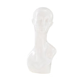 Maxbell Mannequin Head Wig Stand Ornament Hat Display Stand for Styling Jewelry Home White