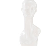 Maxbell Mannequin Head Wig Stand Ornament Hat Display Stand for Styling Jewelry Home White