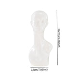 Maxbell Mannequin Head Wig Stand Ornament Hat Display Stand for Styling Jewelry Home White