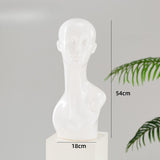 Maxbell Mannequin Head Wig Stand Ornament Hat Display Stand for Styling Jewelry Home White