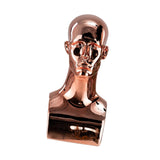 Maxbell Mannequin Head Wig Stand Ornament Hat Display Stand for Styling Jewelry Home Rose Gold and Square