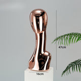 Maxbell Mannequin Head Wig Stand Ornament Hat Display Stand for Styling Jewelry Home Rose Gold and Tilted