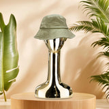 Maxbell Mannequin Head Wig Stand Ornament Hat Display Stand for Styling Jewelry Home Gold and Straight