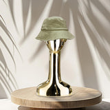Maxbell Mannequin Head Wig Stand Ornament Hat Display Stand for Styling Jewelry Home Gold and Straight
