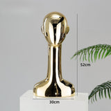 Maxbell Mannequin Head Wig Stand Ornament Hat Display Stand for Styling Jewelry Home Gold and Straight