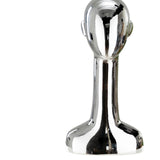 Maxbell Mannequin Head Wig Stand Ornament Hat Display Stand for Styling Jewelry Home Silver and Straight