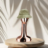 Maxbell Mannequin Head Wig Stand Ornament Hat Display Stand for Styling Jewelry Home Rose Gold Straight