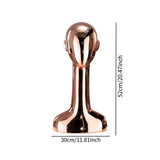 Maxbell Mannequin Head Wig Stand Ornament Hat Display Stand for Styling Jewelry Home Rose Gold Straight