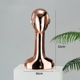 Maxbell Mannequin Head Wig Stand Ornament Hat Display Stand for Styling Jewelry Home Rose Gold Straight