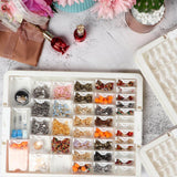 Maxbell Bead Storage Jar Portable Bead Organizer Box for Small Items Nail DIY Crafts 18 Grid