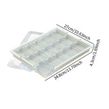 Maxbell Bead Storage Jar Portable Bead Organizer Box for Small Items Nail DIY Crafts 18 Grid