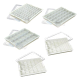 Maxbell Bead Storage Jar Portable Bead Organizer Box for Small Items Nail DIY Crafts 18 Grid