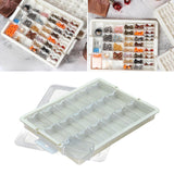 Maxbell Bead Storage Jar Portable Bead Organizer Box for Small Items Nail DIY Crafts 18 Grid