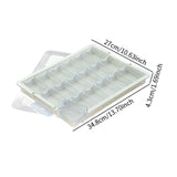 Maxbell Bead Storage Jar Portable Bead Organizer Box for Small Items Nail DIY Crafts 18 Grid