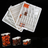 Maxbell Bead Storage Jar Portable Bead Organizer Box for Small Items Nail DIY Crafts 18 Grid