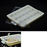 Maxbell Bead Storage Jar Portable Bead Organizer Box for Small Items Nail DIY Crafts 18 Grid