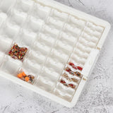 Maxbell Bead Storage Jar Portable Bead Organizer Box for Small Items Nail DIY Crafts 18 Grid