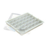 Maxbell Bead Storage Jar Portable Bead Organizer Box for Small Items Nail DIY Crafts 30 Grid