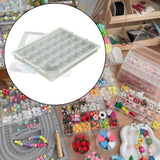 Maxbell Bead Storage Jar Portable Bead Organizer Box for Small Items Nail DIY Crafts 30 Grid