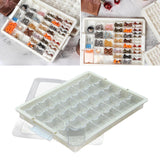 Maxbell Bead Storage Jar Portable Bead Organizer Box for Small Items Nail DIY Crafts 30 Grid