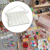 Maxbell Bead Storage Jar Portable Bead Organizer Box for Small Items Nail DIY Crafts 42 Grid