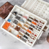 Maxbell Bead Storage Jar Portable Bead Organizer Box for Small Items Nail DIY Crafts 42 Grid