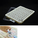 Maxbell Bead Storage Jar Portable Bead Organizer Box for Small Items Nail DIY Crafts 48 Grid