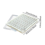 Maxbell Bead Storage Jar Portable Bead Organizer Box for Small Items Nail DIY Crafts 48 Grid