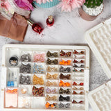 Maxbell Bead Storage Jar Portable Bead Organizer Box for Small Items Nail DIY Crafts 48 Grid
