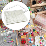 Maxbell Bead Storage Jar Portable Bead Organizer Box for Small Items Nail DIY Crafts 50 Grid