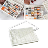 Maxbell Bead Storage Jar Portable Bead Organizer Box for Small Items Nail DIY Crafts 50 Grid