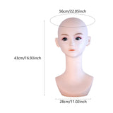 Maxbell Bald Manikin Head Multipurpose Smooth Wig Display Model for Scarves Wig Hats