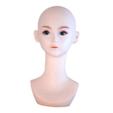 Maxbell Bald Manikin Head Multipurpose Smooth Wig Display Model for Scarves Wig Hats
